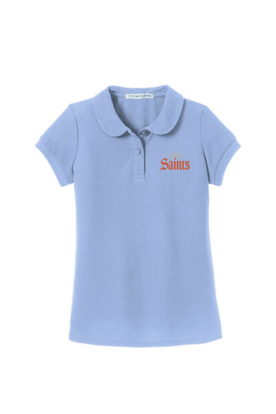 Girls Silk Touch™ Peter Pan Collar Polo - Image 4